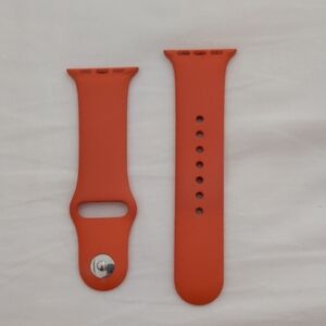 Hermes Orange Silicone Watch Strap 40mm